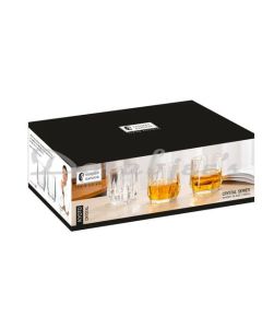 SANJEEV KAPOOR KYOTO WHISKEY GLASS 350ML  SET OF 6PCSWITH GIFT BOX