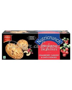 PARLE NUTRI CRUNCH PREMIUM DIGESTIVES CRANBERRY CASHEW AND OATS COOKIES 75G