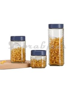 SANJEEV KAPOOR LAVENDER JAR  BLUE LID 1300ML+700ML+400ML  SET OF 3 PCS  WITH GIFT BOX