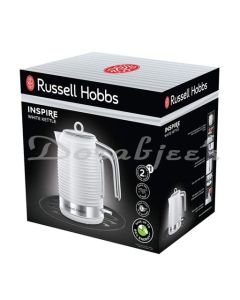 RUSSELL HOBBS INSPIRE 17 LITRE 2400 WATT KETTLE WITH HIGH GLOSS FRAME WHITE  2436070