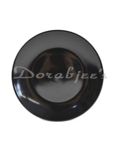 VALENTINO SANGO COUPE SHAPE QUARTER PLATE 8  SET OF 1PC  BLACK GLOSSY  BULK PACKING
