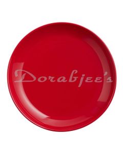 VALENTINO SANGO COUPE SHAPE QUARTER PLATE 8  SET OF 1PC  RED GLOSSY  BULK PACKING