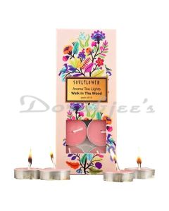 SOULFLOWER AROMA TEA LIGHT CANDLE PACK OF  10 WALK IN THE WOOD
