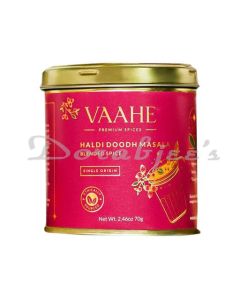 VAAHE PREMIUM HALDI DOODH MASALA 70G NATURAL SPICES FRESHLY GROUND PURE  NATURAL  TIN BOX