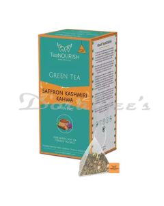 TEANOURISH SAFFRON KASHMIRI KAHWA GREEN TEA BAGS  20 BAGS/40 G