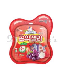 KIOKIO ASSORTED FLAVOR GRAPE STRAWBERRY LYCHEE 150G RED PACK