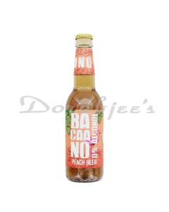 BACAANO NON ALCOHOLIC PEACH  BEER GLASS BOTTLE  330 ML