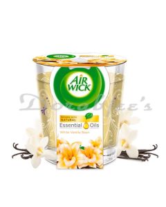 AIRWICK ESSENTIAL OILS CANDLE WHITE VANILLA BEAN 105G