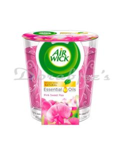 AIRWICK ESSENTIAL OILS CANDLE PINK SWEET PEA 105G