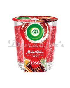 AIRWICK ESSENTIAL OILS CANDLE MULLED WINE WITH CLEMENTINE & SPICE 105G