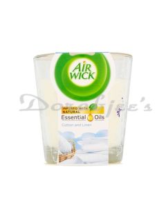 AIRWICK ESSENTIAL OILS CANDLE COTTON & LINEN 105G