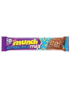NESTLE MUNCH MAX BUTTERSCOTCH CRUNCHY WAFER WITH BUTTERSCOTCH BITS AND FLAVOR BARS  40 G