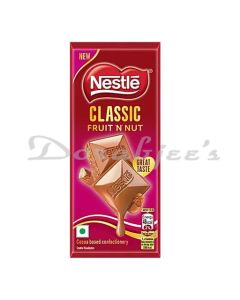 NESTLE CLASSIC FRUIT N NUT GREAT CLASSIC TASTE CHOCOLATE WITH ALMOND & RAISINS 65 G