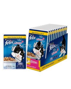 PURINA FELIX  WET FOOD FOR KITTENS CHICKEN FLAVOR PACK OF 1 POUCH 1 X 85 G