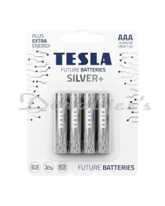 TESLA SILVER+ ALKALINE BATTERY AAA LR03 15V 4PC