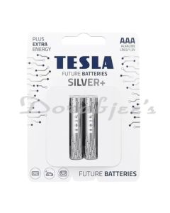 TESLA SILVER+ ALKALINE BATTERY AAA LR03 15V 2PC
