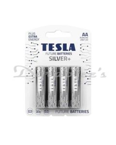 TESLA SILVER+ ALKALINE BATTERY AA LR6 15V 4PC
