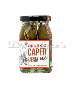 ISHKA FARMS ORGANIC CAPERBERRIES IN BRINE IDEAL FOR ANTIPASTO MARTINIS SALADS 190G