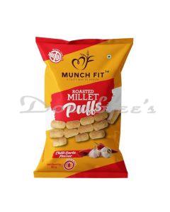 MUNCHFIT ROASTED MILLET PUFF CHILLI GARLIC 100 G