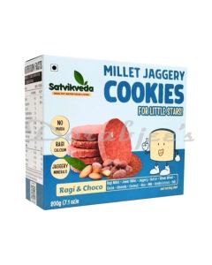 SATVIKVEDA RAGI CHOCO COOKIES 100G  MILLET JAGGERY BISCUITS  NUTRITIOUS SNACKS FOR KIDS