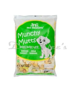 MUNCHYMUTTS PUPPY DOG CHEESE VEG MILK CARROT BANANA VEG BISCUITS 900G MM0102