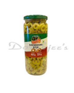 ITALIAN GARDEN GREEN OLIVES SLICED 450G