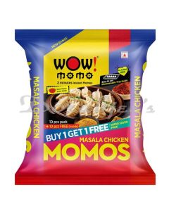 WOW BUY 1 GET 1 MASALA CHICKEN MOMOS 10P + 10P