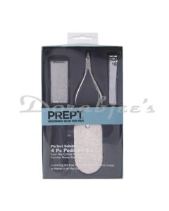 PREPT PEDICURE KIT WITH FOOT FILE NAIL CLIPPER CUTICLE NIPPER AND PUMICE STONE 4 PIECE SET
