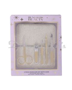 BUNGALOW BEAUTY MANICURE SET NAIL CLIPPERS  6PCS