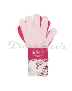 BUNGALOW BEAUTY BUNGALOW BEAUTY HAND GLOVES FOR BATHING 2 PAIRS PINK