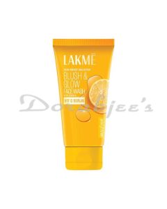 LAKME BLUSH & GLOW BRIGHTENING FACE WASH WITH VITAMIN C SERUM AND LEMON FRUIT EXTRACTS 150G