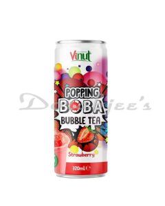 VINUT POPPING BOBA STRAWBERRY JUICE 320ML WITH STRAWBERRY JUICE DRINK