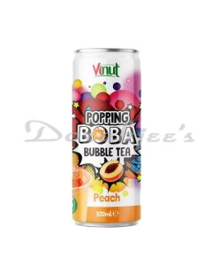 VINUT POPPING BOBA PEACH JUICE 320ML WITH PEACH JUICE DRINK