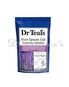 DR TEALS PURE EPSOM BATH SALT SOAK SMOOTH & SLEEP WITH LAVENDER 450G