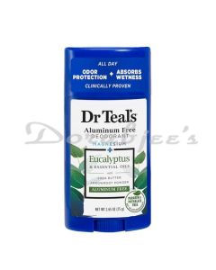 DR TEALS ALUMINUM FREE DEODORANT STICK FOR UNISEX EUCALYPTUS & ESSENTIAL OILS 75G