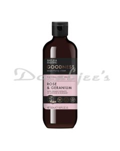 BAYLIS & HARDING GOODNESS NATURAL BODY WASH ROSE & GERANIUM 500ML