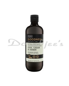 BAYLIS & HARDING GOODNESS NATURAL BODY WASH OUD CEDAR AND AMBER 500ML