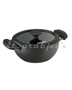 TRAMONTINA KADAI 24 TITANEX 24 CM PRE-SEASONED CAST IRON DEEP KADAI