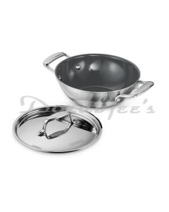 TRAMONTINA DEEP KADAI 20 FUSAO 20CM TRIPLY CERAMIC DEEP KADAI WITH SS LID