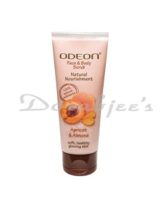 ODEON APRICOT N ALMOND FACE N BODY SCRUB 100 ML NATURAL NOURISHMENT SCRUB  100 ML