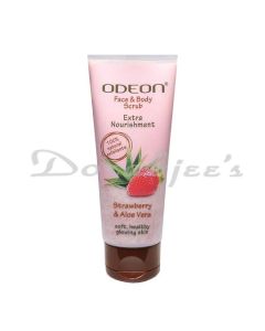 ODEON STRAWBERRY N ALOE VERA FACE N BODY SCRUB 100 ML FOR EXTRA NOURISHMENT SCRUB  100 ML