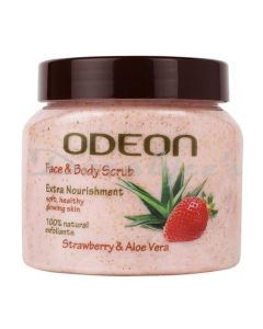 ODEON STRAWBERRY N ALOE VERA FACE N BODY SCRUB 300 ML FOR EXTRA NOURISHMENT SCRUB  300 ML