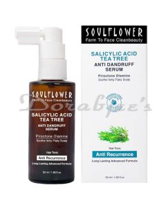 SOULFLOWER ANTI DANDRUFF HAIR SERUM WITH PIROCTONE OLAMINE FOR HAIR GROWTH ANTI HAIR FALL 50ML