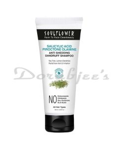 SOULFLOWER ANTI DANDRUFF SHAMPOO WITH PIROCTONE OLAMINE 86% DANDRUFF REDUCTION IN 4 WASHES 100ML