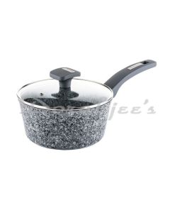 WESTINGHOUSE GRANITE SERIES NON STICK SAUCEPAN WITH LID  20 CM GREY GRANITE