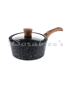WESTINGHOUSE BLACK MARBLE SERIES SAUCEPAN 30CM WOK 3LAYER MARBLE NONSTICK COATING