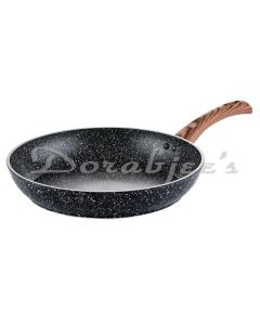 WESTINGHOUSE BLACK MARBLE SERIES NON STICK FRYING PAN 30 CM WOODEN FINISH