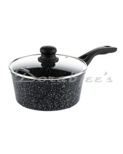 WESTINGHOUSE BLACK MARBLE SERIES NON STICK SAUCEPAN WITH LID  20 CM