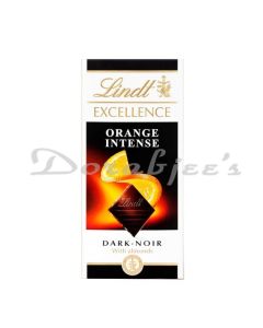 LINDT EXCELLENCE ORANGE INTENSE DARK ALMOND CHOCOLATE 100G