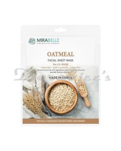 MIRABELLE OAT MEAL KOREAN FACE SHEET MASK 25ML FOR SKIN NOURISHMENT  EXFOLIATES